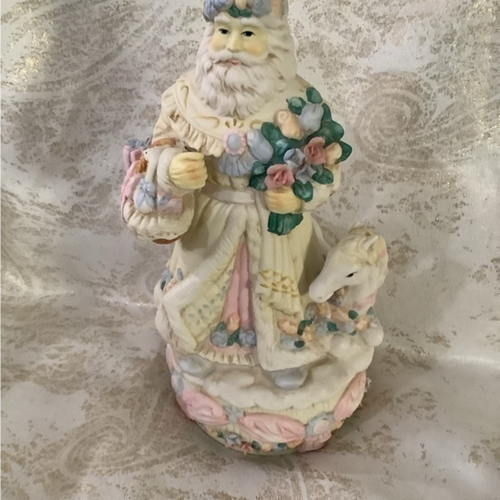 White Bisque Santa. Beautiful